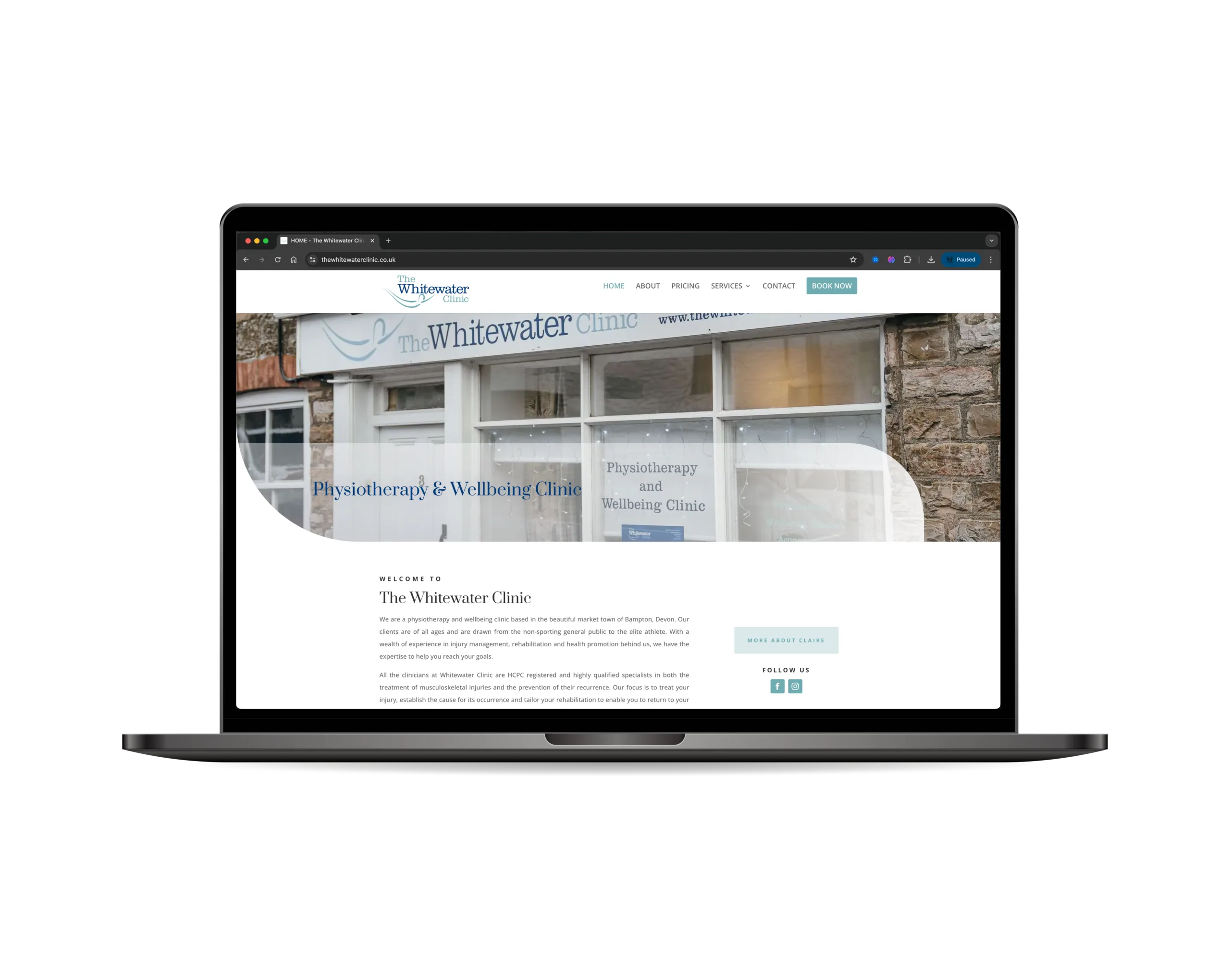 The Whitewater Clinic website